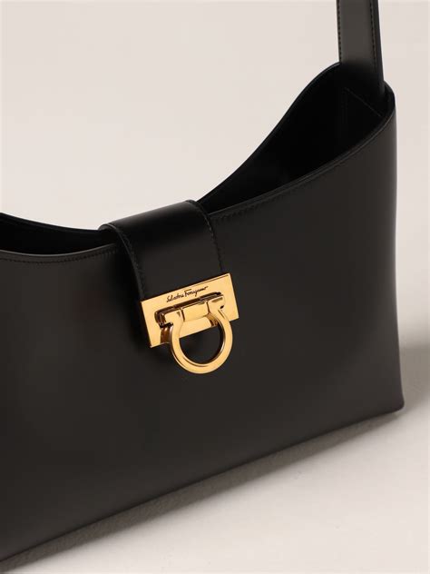 ferragamo black tote fake|Ferragamo trifolio shoulder bag.